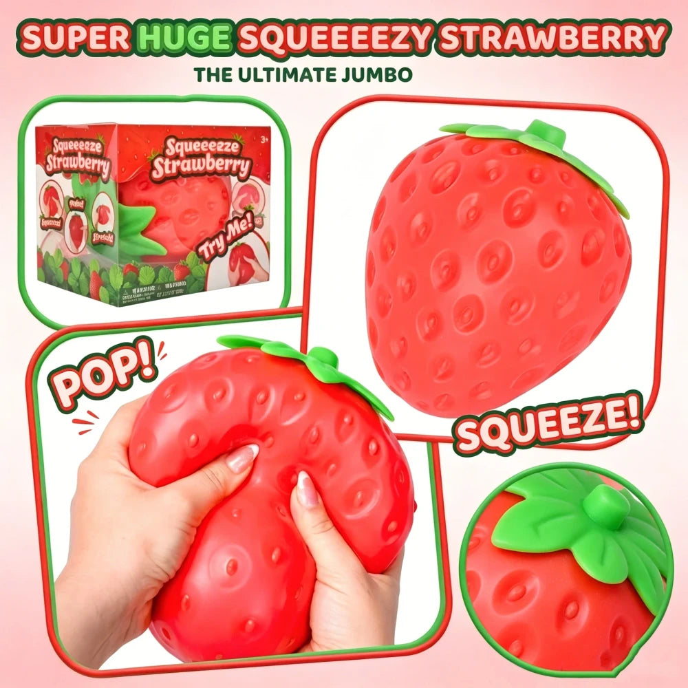 Jumbo Strawberry Stress Relief Toy