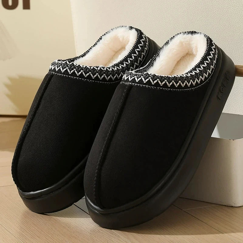 Soft Fluffy Platform Slippers