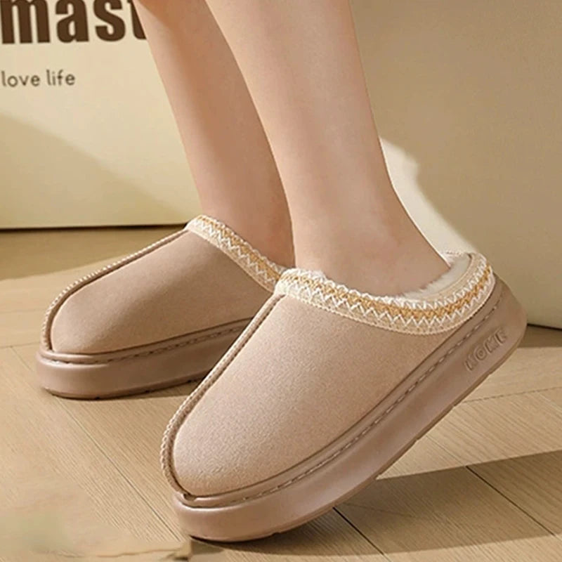 Soft Fluffy Platform Slippers