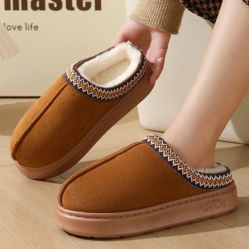 Soft Fluffy Platform Slippers