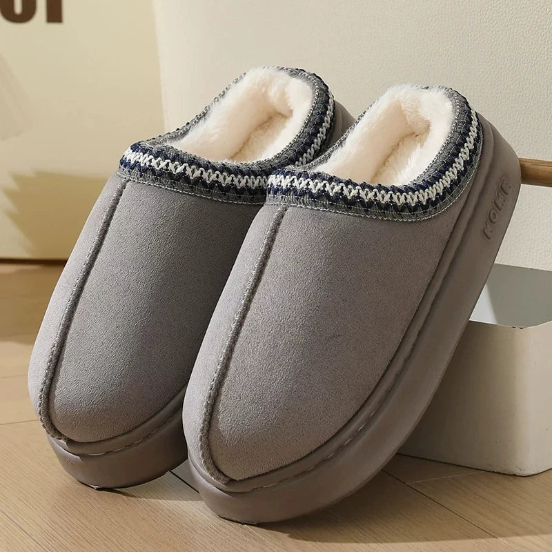Soft Fluffy Platform Slippers