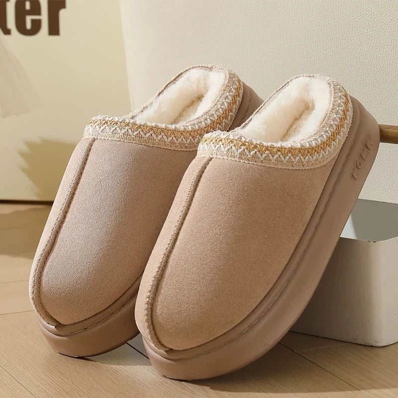Soft Fluffy Platform Slippers