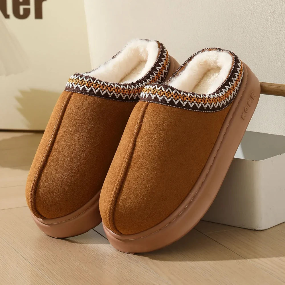 Soft Fluffy Platform Slippers